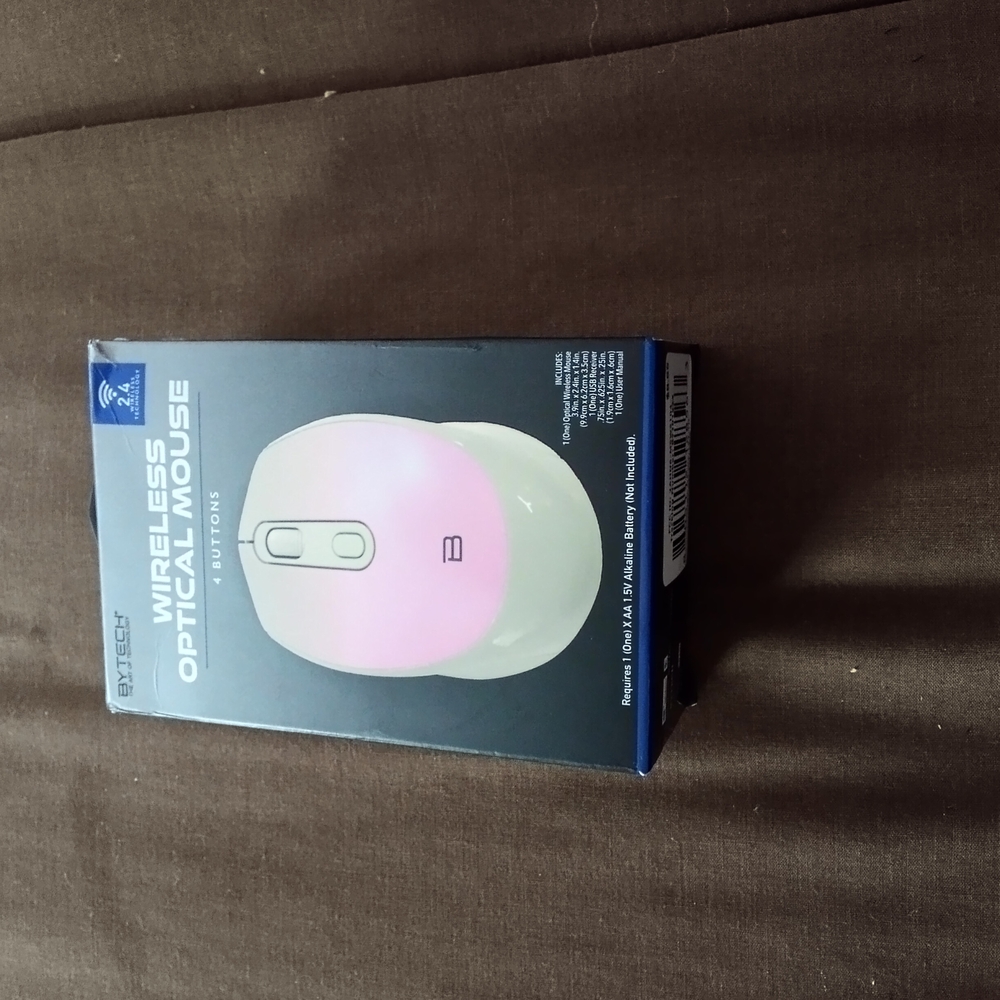 Wireless Optical Mouse - Pink and White
